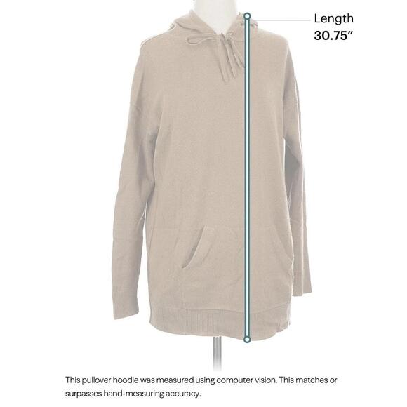 Nili Lotan 100% Cashmere Hoodie XS Tan Camel Pullover Luxe Knit Pocket Knitwear - Picture 4 of 6